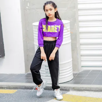 

2020 new Girl Summer Wear Hip-hop Suit Girl Street Dance Clothing Tide Western Style Twinset