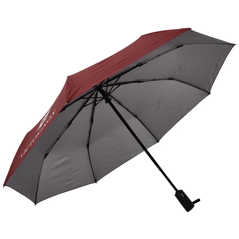 

3 Three Fold Fully Automatic Folding Umbrella Silver Colloid College Style Business Gift Activity Promotional Advertising Umbrel
