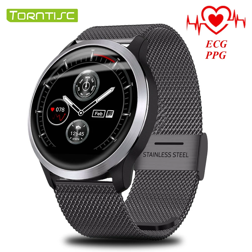 

Torntisc Z03 Smart Watch Men ECG PPG Heart Rate Blood Pressure Share Real-time Data with Families Smartwatch Waterproof IP68