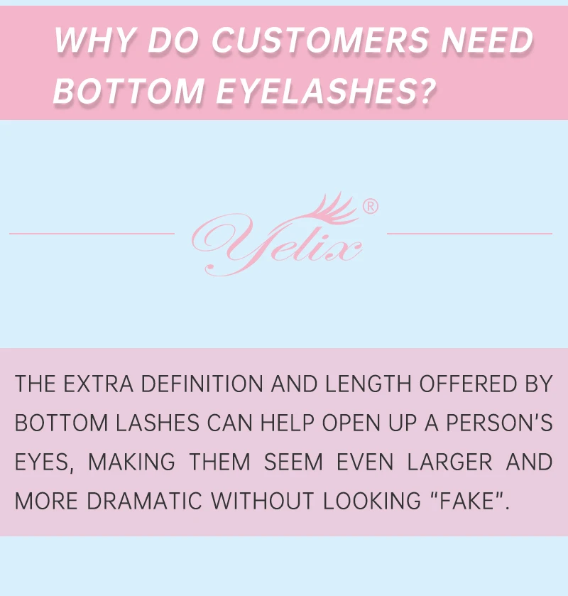 Description Picture 4 of itemYelix Bottom Lash Extensions Lower Eyelash 6/7/8mm Short Eyelash Extensions Under Eyelash Extensions Eyebrow Lashes Makeup