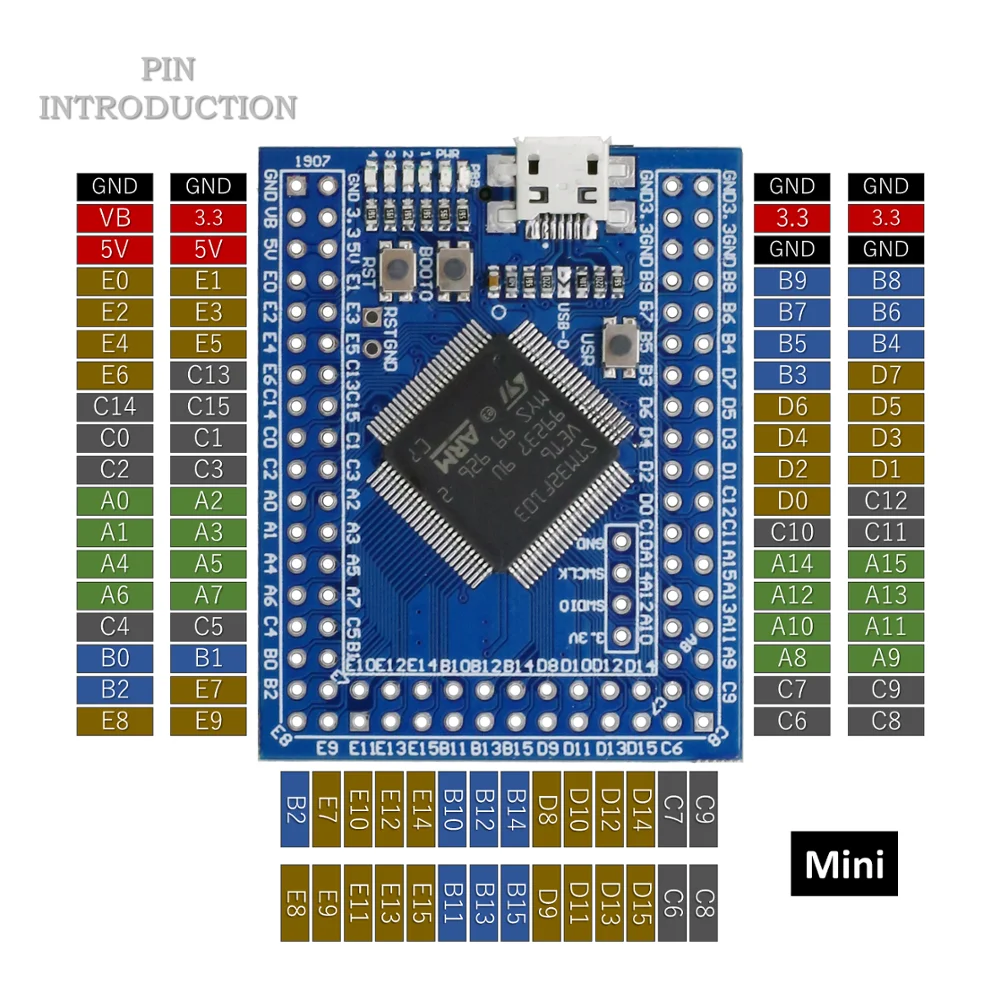 STM32F103VET6 STM32F103VE основная плата макетная arm cortex M3 минимальный модуль макетной платы