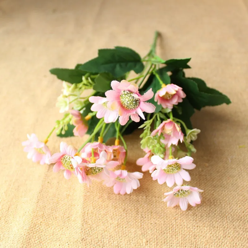 30cm Artificial small daisy Chrysanthemum silk Flower garden Wedding home Christmas decor Simulation Folwers