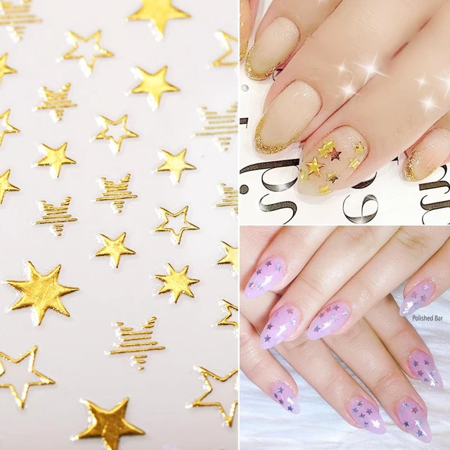 Glittering Star Nail Art