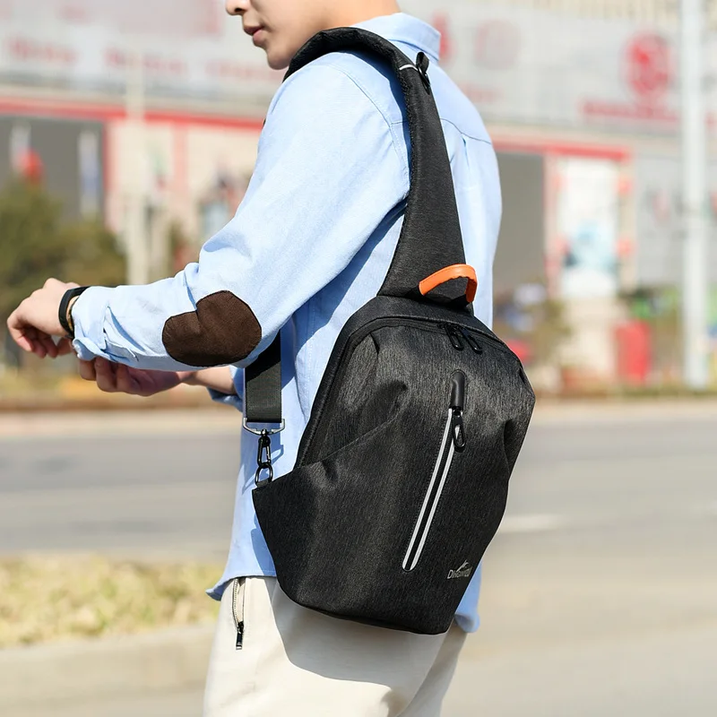 

Trend Middle School Students School Bag Anti-Theft Chest Pack Waterproof Rucksack Bag Pleated Oxford Cloth Backpack