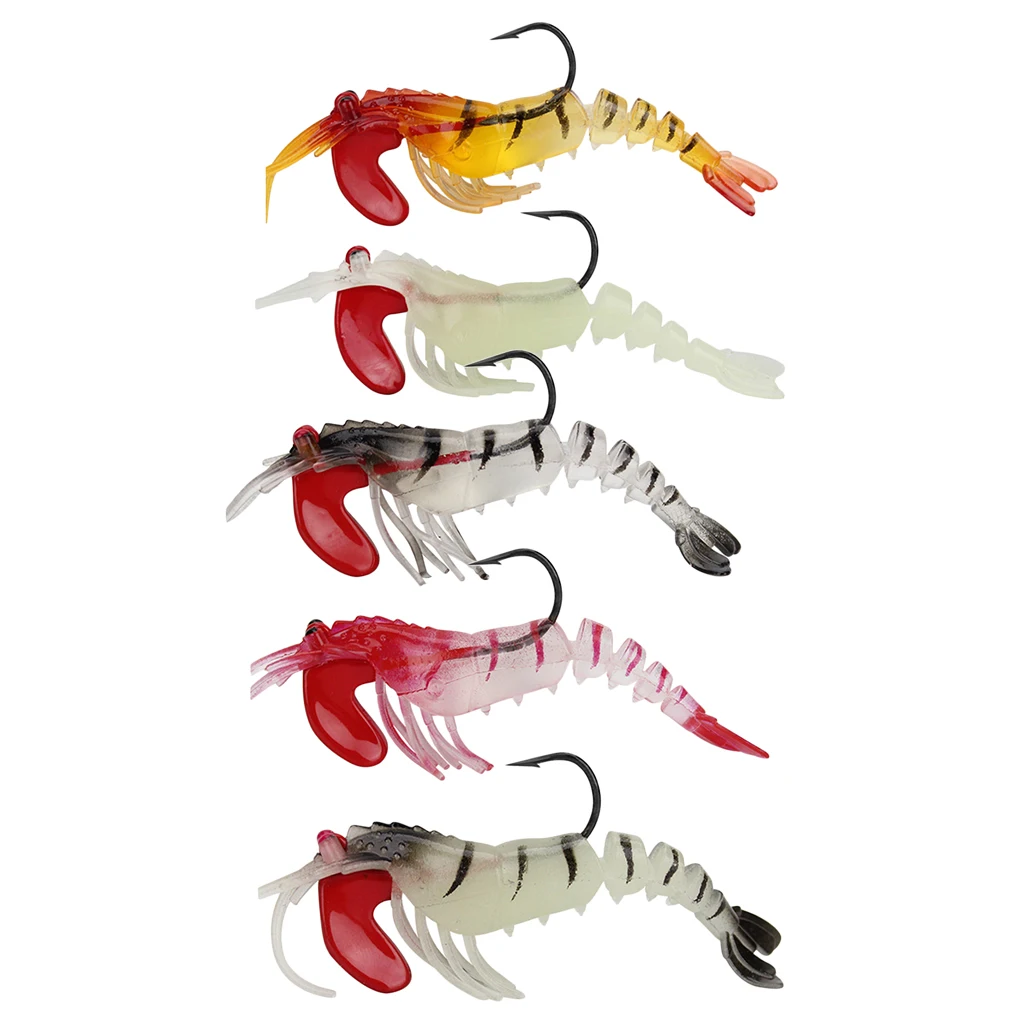Multi Jointed Shrimp Lure Lifelike Luminous Soft Baits Saltwater Freshwater