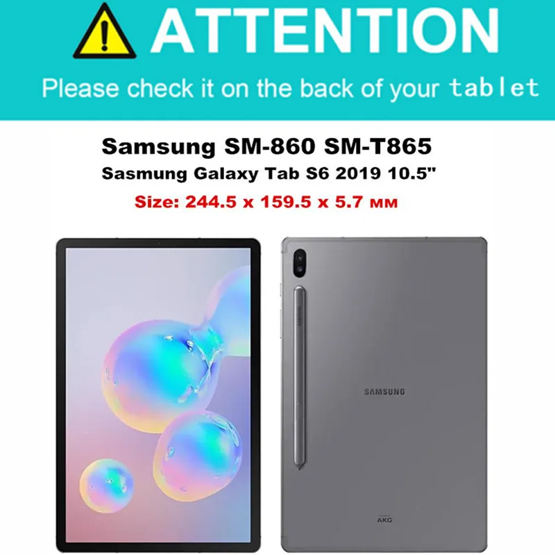 Чехол для samsung Galaxy Tab S6 SM-T860 SM-T865 10,", чехол для планшета с Умной подставкой для, чехол для samsung Tab S6