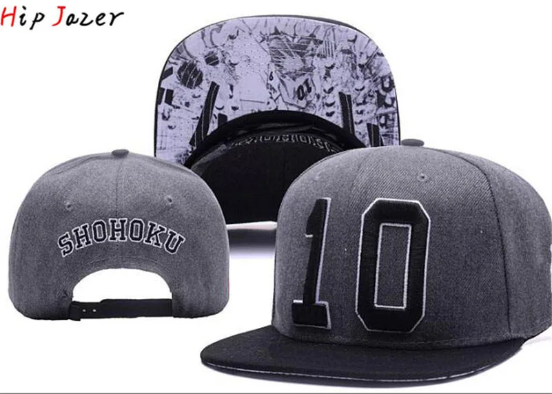 Top Quality Embroidery Men Anime Slam Cosplay Costume Shohoku#10 Baseball caps Snapback Adjustable Hats Beach Caps