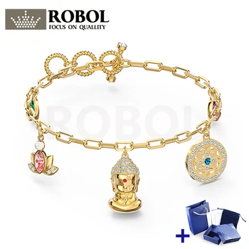 

High Quality Original SWA Bracelet with Original Engraved Symbolic Bracelet Box Set Woman Jewelry Gift Free Shipping