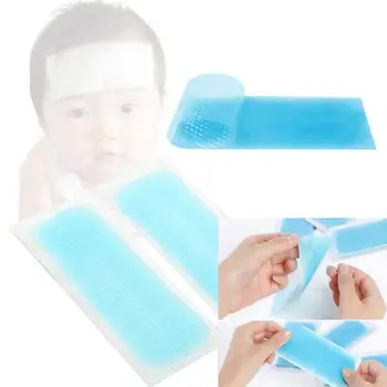 

10PCS Baby Cooling Gel Ice Paste Fever Down Patch Antipyretic Headache Lower Pain Temperature Gel Ice Paste Pad Relieve Pol U7F9