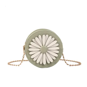 

Round Designer Crossbody Bag For Women 2019 PU Leather Shoulder Bags Ladies Small Handbags Summer small fresh chain bag