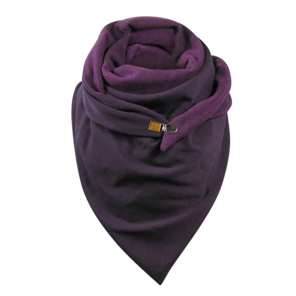 Модные женские шарфы, одноцветные, в горошек, с пуговицами, мягкие, повседневные, теплые шарфы, шали, модные, для отдыха, удобные, мягкие, индивидуальные