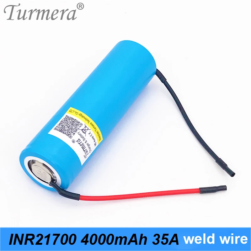 21700 батарея INR21700-40T 4000mah 30A 3,6 V для отвертки Шурик инструмент батарея e-bike 21700 пакет для Turmera+ сварочный провод