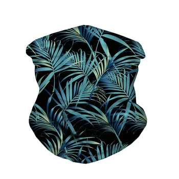 

WHEREISART Tropical Palm Design Multi-use Patterned Reusable Mouth Neck Face Cover Mask Elastic Magic Scarfs Anti-dust Bandanas