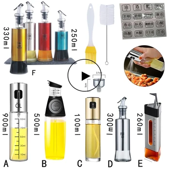 

Olive Oil Bottle Spray-Bottle-Oil Stainless Steel Leak Proof Oil Pot Kitchen Cooking Glass Oil Sprayer BBQ Salad Oil Sprayer