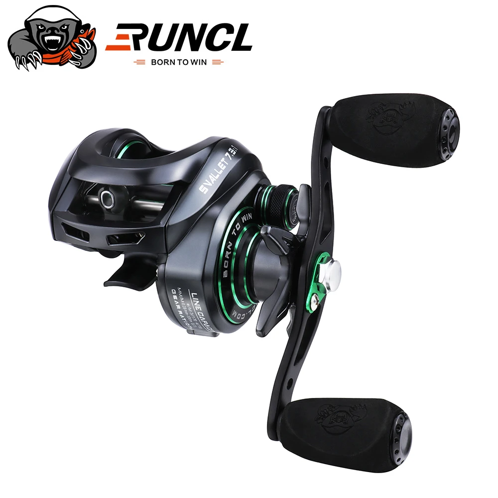 RUNCL Svallet Baitcasting Reel Magnetic Brake System Reel 8KG Max Drag 10+1  BBs 7.3:1 High Speed Fishing Reel - AliExpress