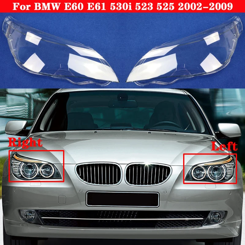 Für BMW 5 series E60 E61 530i 523 525 2002-2009 Auto Front Scheinwerfer  Abdeckung Lampenschirm Lampcover Kopf Lampe licht Deckt glas Shell