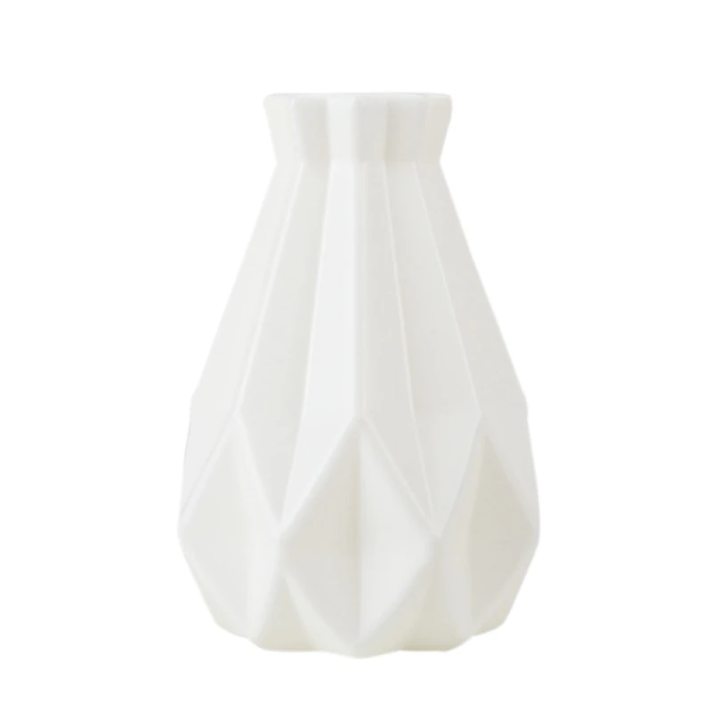 New Nordic Style Origami Plastic Vase Imitation Ceramic Flower Pot Mini Bottle Flower Basket Flower Vase Decoration Home - Цвет: RL1204D