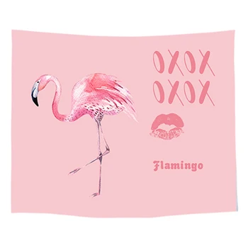 

100% Polyester Flamingo Pattern Printed Tapestry Wall Hanging 150x130cm Nature Tapestry Machine A Imprimer Sur Tissu