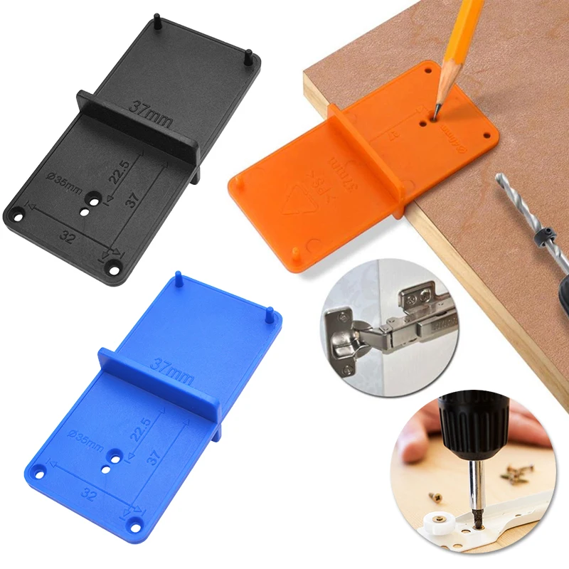 35/40mm Woodworking Punch Hinge Drill Hole Opener Locator Guide Drill Bit Hole Tools Door Cabinets DIY Template Woodworking Tool photo