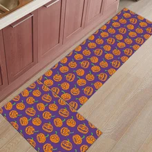 В стиле Хэллоуин Тыква 2 шт. коврик для кухни аксессуары для ванной комнаты Набор грязи мусор Траппер воды абсорбирующие напольные ковры