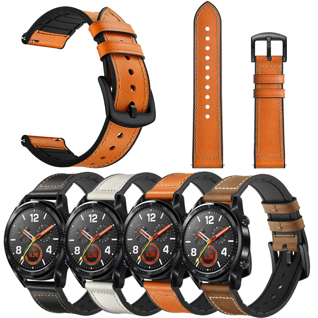 Ремешок кожаный для Huawei Watch GT Honor Magic сменный смарт-браслет наручных часов
