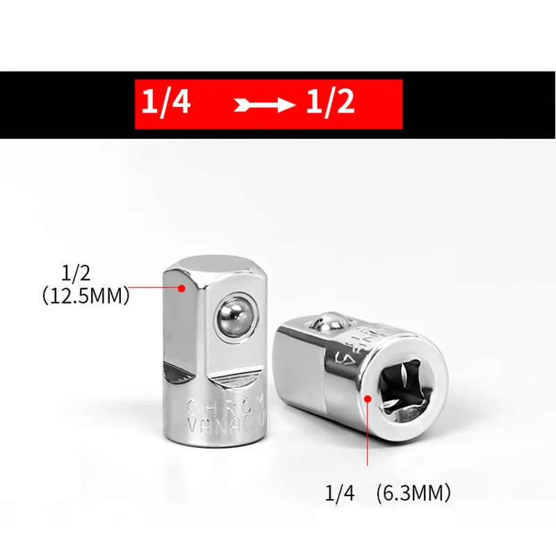 

1/4\" 3/8\" 1/2\" Female To Male Drive Socket Spanner Converter Wrench Adapter Part