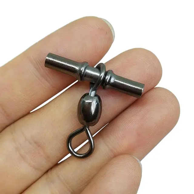 20/100pcs/lot Swivel Sleeves 3-way Fishing Swivels Crane Swivel Cross Line Fishing Connetor Saltwater Terminal Tackle 6