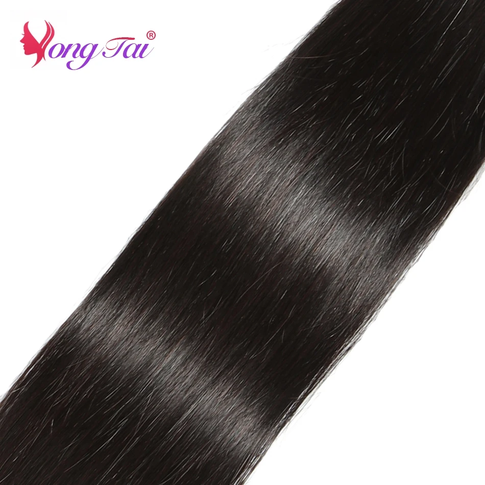 YuYongtai волосы перуанские прямые волосы натуральный черный цвет ткачество один пучок Человеческие волосы Remy наращивание 10-26 дюймов М