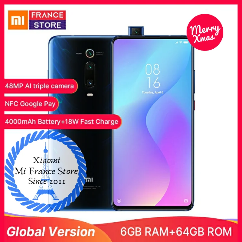 Xiaomi Mi 9 T 64GB Глобальная версия телефон смартфон Redmi K20 6GB Snapdragon 730 Восьмиядерный