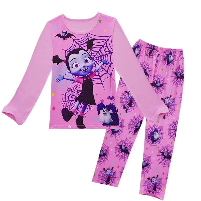 kids girls pajamas sets vampirina pyjamas kids pijama vampirin sleepwear home clothing cartoon Baby pijama set Halloween clothes cosplay costume halloween dress outfit
