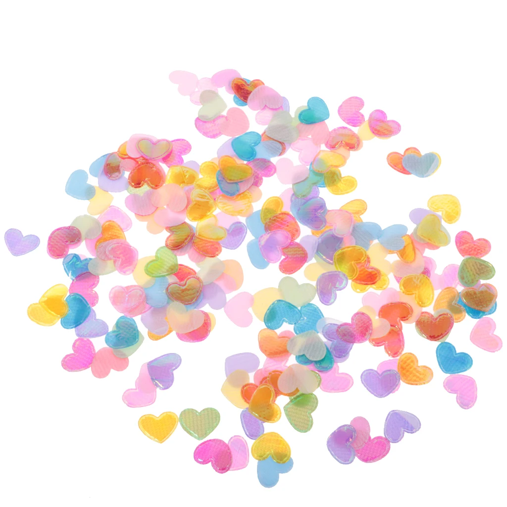 

200 Pieces Multicolor Hearts Plastic Confetti Sparkle Table Sprinkles for Wedding Table Decor Party Throwing Confetti Supplies