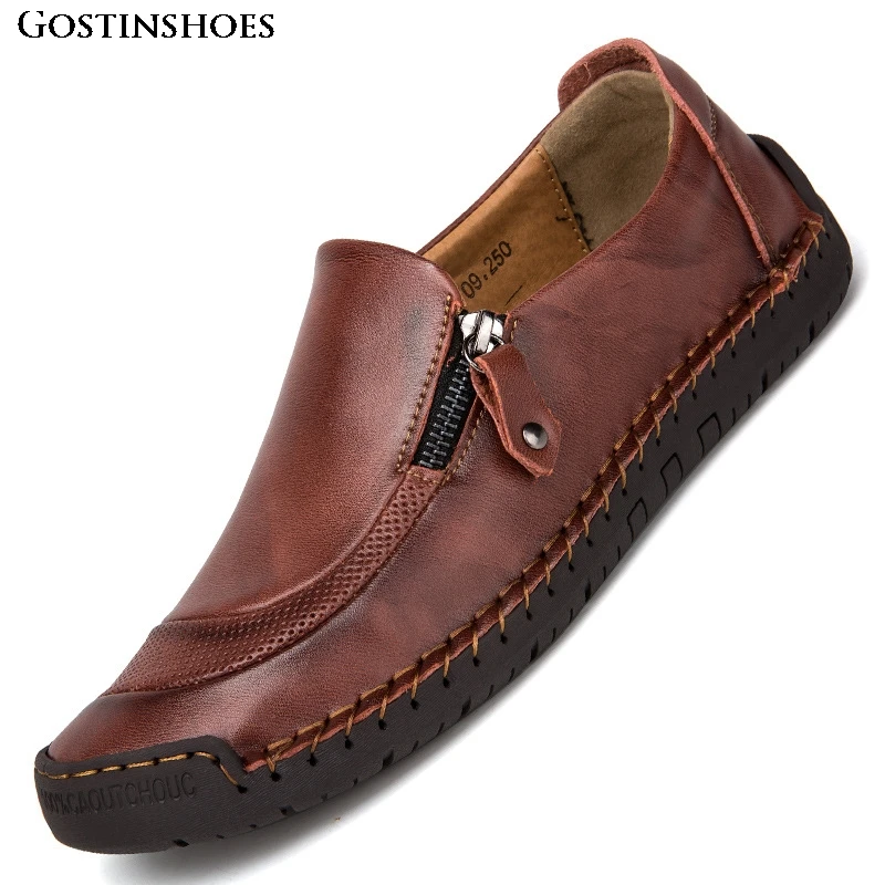Genuine Leather Men Shoes KPOCCOBKN Casual Large Size Loafers Special 48 | Обувь