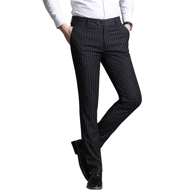 skinny black formal trousers mens