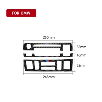 

Car Console CD AC Panel Decor Sticker Trims For BMW E46 4 Dr 1998-2005 Auto AC Panel Cover Car Decorative Stickers