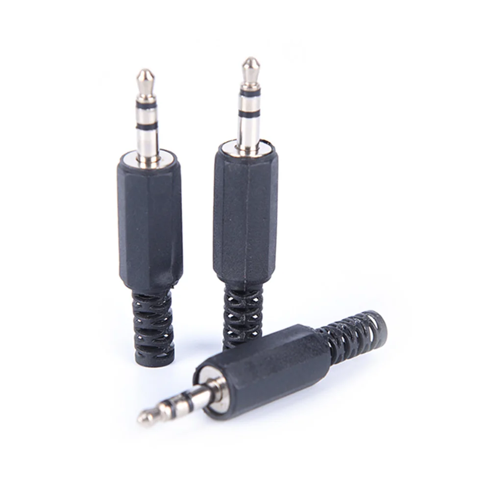 3.5mm 1/8&quot Audio Male Plug Microphone Earphone male Connector 4 sections balance plug 3.5 Black 10pcs | Обустройство дома