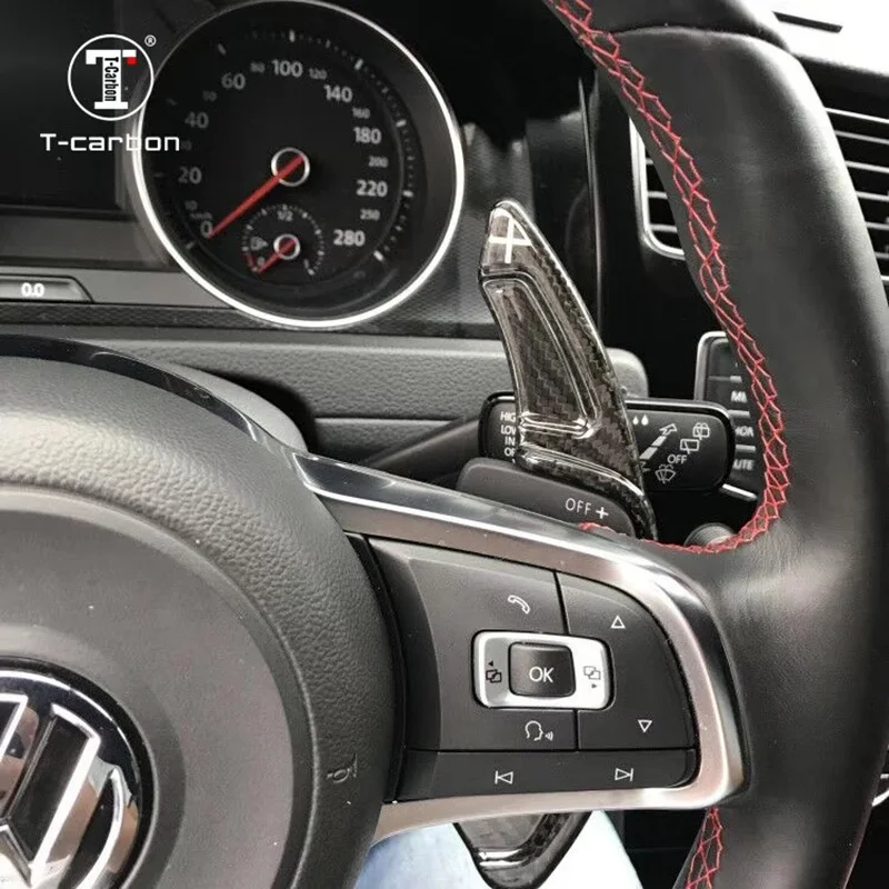 Карбоновое рулевое колесо DSG Paddle Shifters для Skoda Kodiaq коробка передач автомобильные