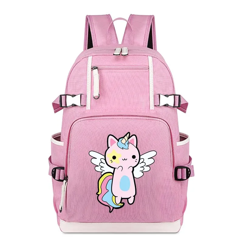 style2 Kawaii Cat Единорог Fly школьная сумка розовый рюкзак студенческий школьный рюкзак ноутбук рюкзак повседневный рюкзак - Цвет: style2