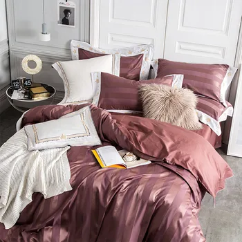 

Cover Bed European Cotton Four Piece Wedding Bedding Simple Cotton Bedding Set King Size Bedding Set Bed Sets BB50CT