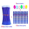 100 + 16pc effaçable stylo ensemble 0.5mm lavable poignée magique Gel stylos recharges tiges pour école bureau écriture fournitures Kawaii papeterie ► Photo 1/6