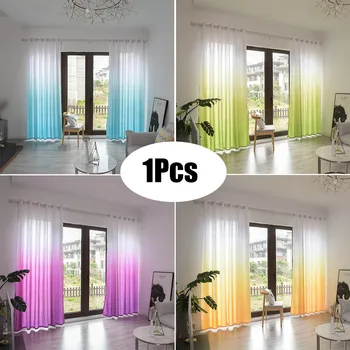 

Blackout curtains Leaves Sheer Curtain Tulle Window Treatment Voile Drape Valance 1 Panel Fabric curtains for the living room#L4