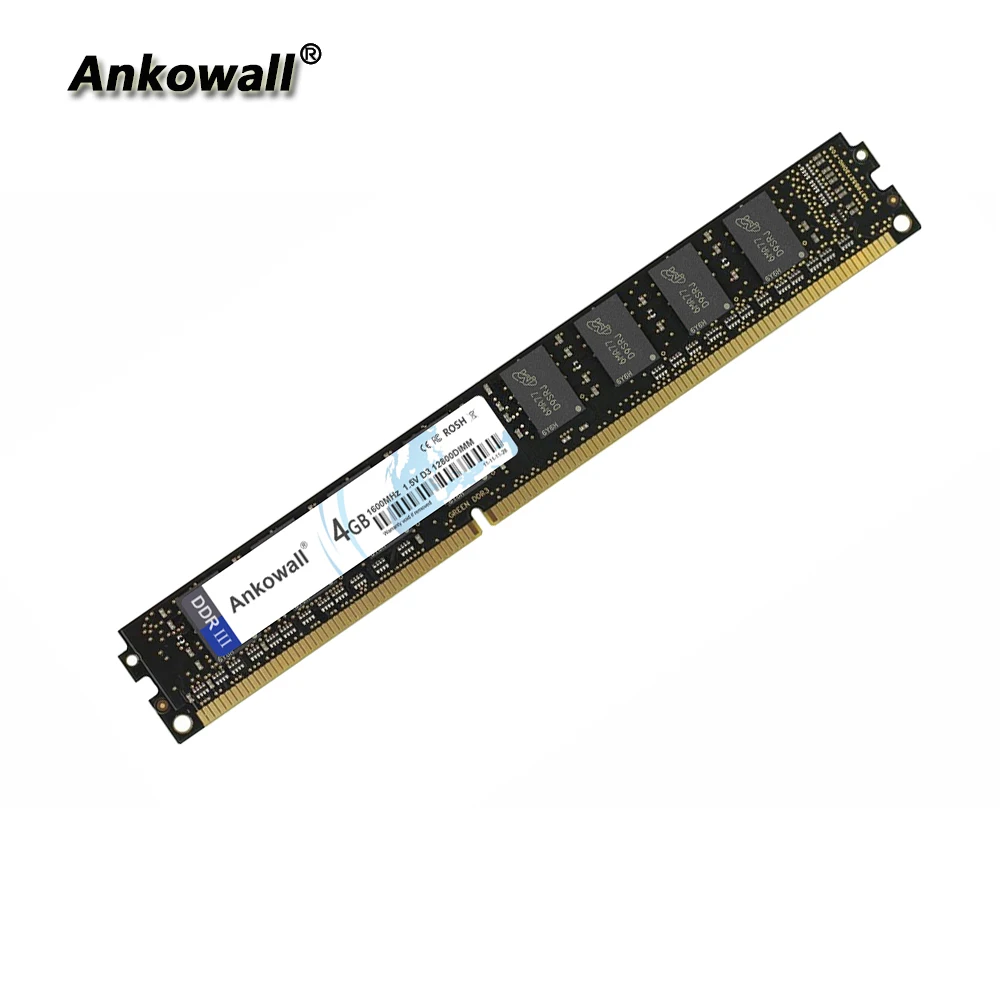 

Ankowall RAM DDR3 4GB 8GB 1600 PC3 Memory 1.5V Desktop Dimm with Heat Sink