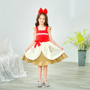 

Multicolor Hot Design 2020 Children Elsa Anna Halloween Dress For Girl Sling Sleeve Puffy Birthday Party Princess Fashion Dress