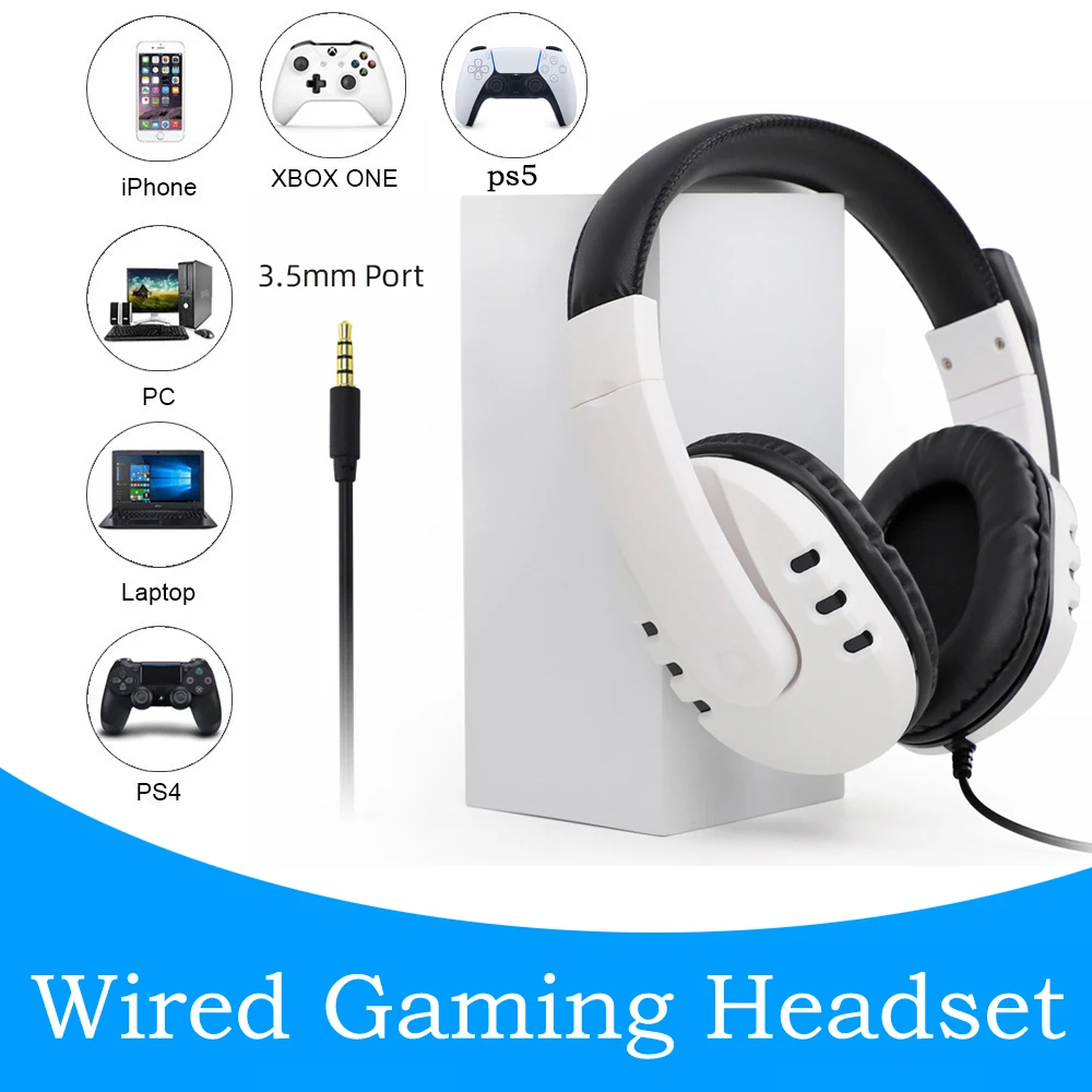 Per Ps5 Cuffie Cablate Gamer Pc 3.5Mm Per Xbox One/Ps4 Pc /Ps3 Ns Cuffie Surround Sound Gaming Overear Laptop Tablet Gamer