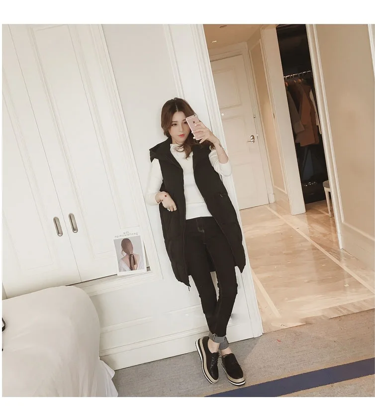 Autumn And Winter Plus-sized WOMEN'S Wadded Jacket Fat Mm Coat Cotton Vest Women's pang niu Mid-length Cotton-padded Clothes 200