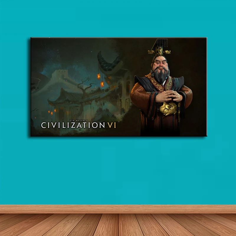 Печать Искусство SID MEIER'S CIVILIZATION 6 печать плакат CIVILIZATION Ацтекский Принт плакат печать живопись Монтесума тлатоани настенное искусство