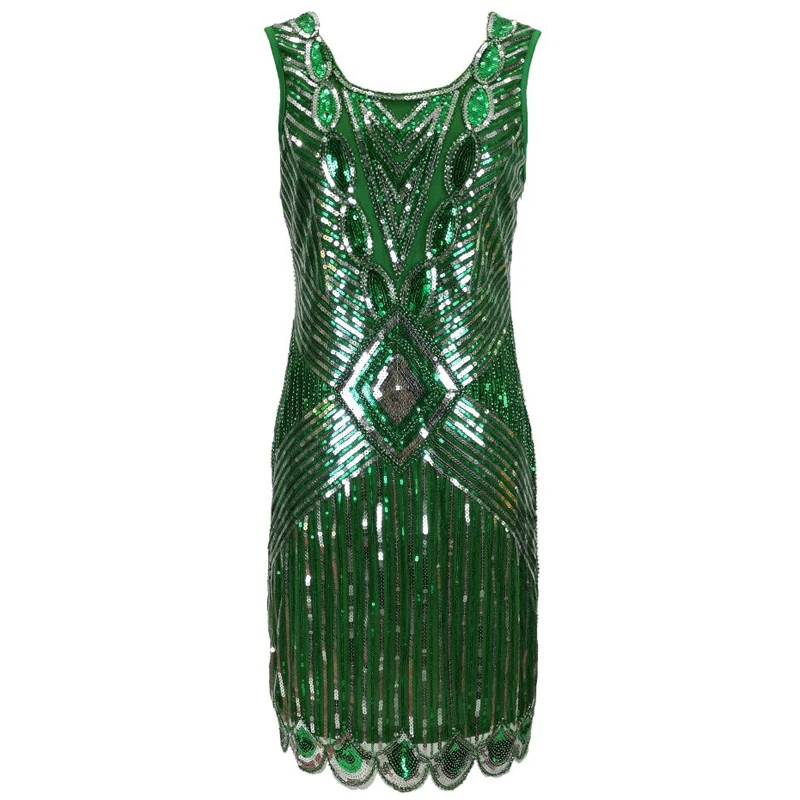 flapper dress green