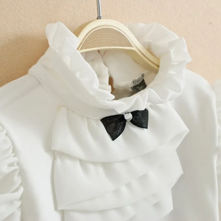 Girls Blouses Autumn Baby Girls Clothes Cotton Turtleneck Child Shirt School Girl White Blouse Kids Children Clothes Blusa