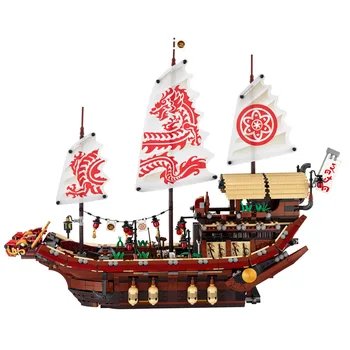 

Ninja Series Destiny's Bounty Boat Building Blocks Bricks Compatible Kids Gift Kits Movie Dragon Ship Model Block Toys Children