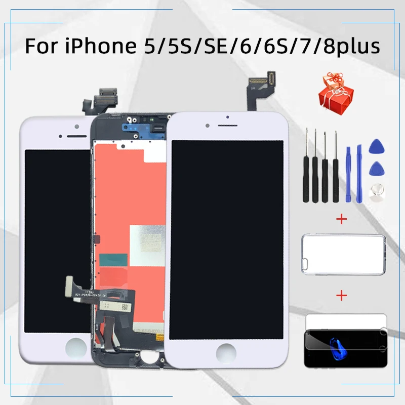ЖК-дисплей AAA +++ для iPhone 6 6S 7 8 Plus с идеальным 3D сенсорным экраном дигитайзер в сборе