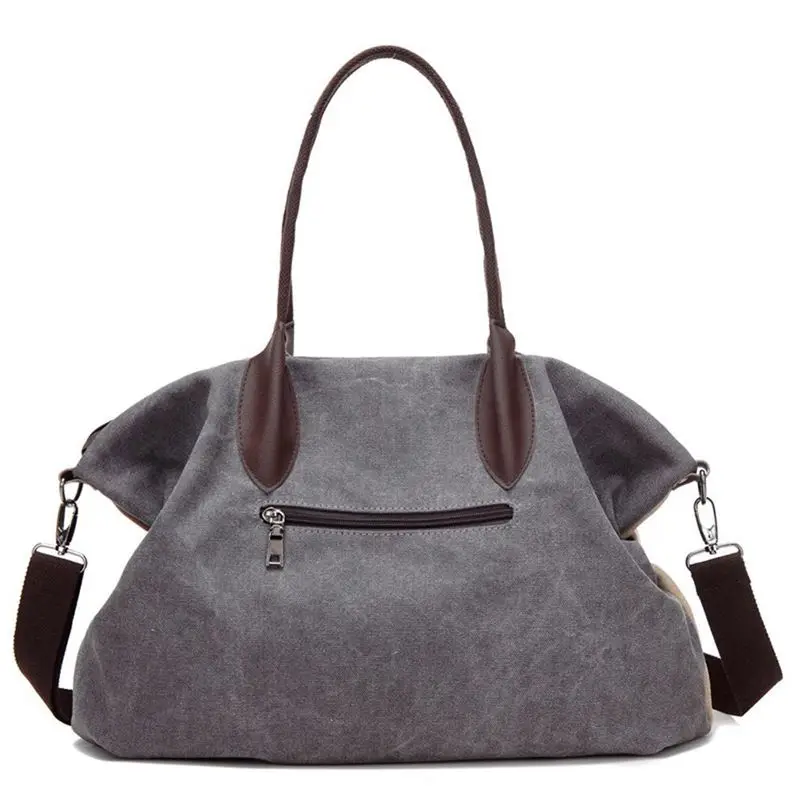 ABZC-Women's Handbag Vintage Shoulder Bag Canvas Retro Shoulder Bag Brown
